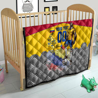 Personalized Colombia Football Quilt Vulture Mascot Sombrero Vueltiao Map