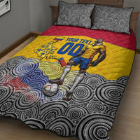 Personalized Colombia Football Quilt Bed Set Vulture Mascot Sombrero Vueltiao Map