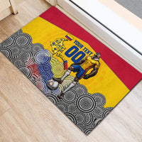 Personalized Colombia Football Rubber Doormat Vulture Mascot Sombrero Vueltiao Map