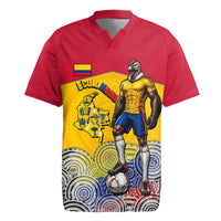 Personalized Colombia Football Rugby Jersey Vulture Mascot Sombrero Vueltiao Map