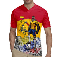 Personalized Colombia Football Rugby Jersey Vulture Mascot Sombrero Vueltiao Map