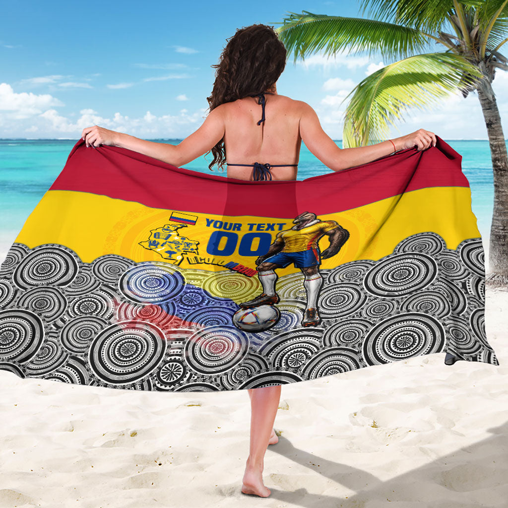 Personalized Colombia Football Sarong Vulture Mascot Sombrero Vueltiao Map
