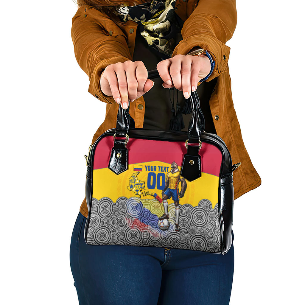 Personalized Colombia Football Shoulder Handbag Vulture Mascot Sombrero Vueltiao Map