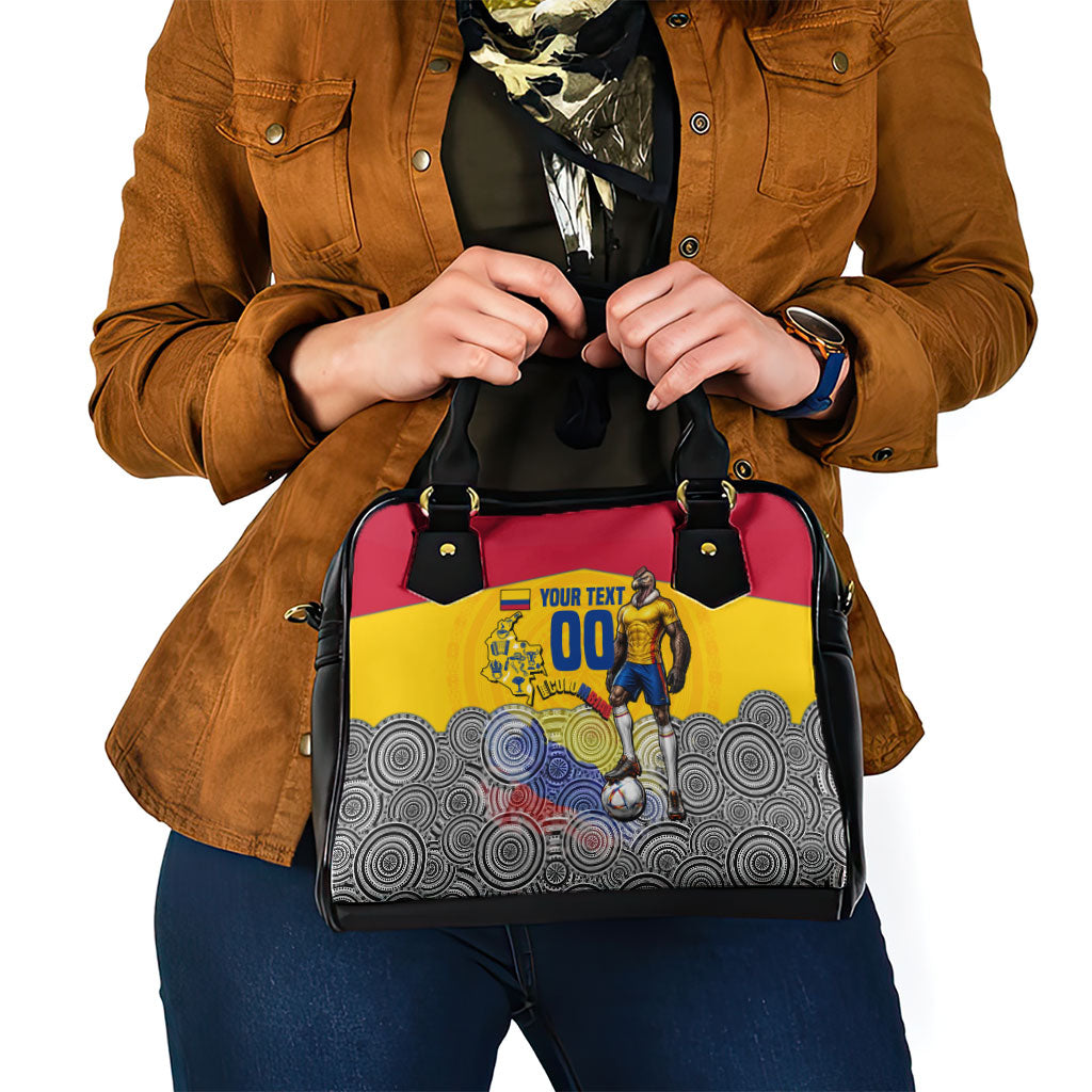 Personalized Colombia Football Shoulder Handbag Vulture Mascot Sombrero Vueltiao Map