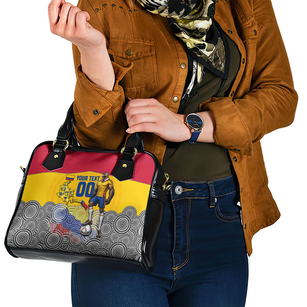 Personalized Colombia Football Shoulder Handbag Vulture Mascot Sombrero Vueltiao Map