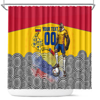 Personalized Colombia Football Shower Curtain Vulture Mascot Sombrero Vueltiao Map
