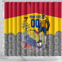 Personalized Colombia Football Shower Curtain Vulture Mascot Sombrero Vueltiao Map