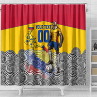 Personalized Colombia Football Shower Curtain Vulture Mascot Sombrero Vueltiao Map