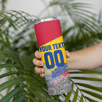 Personalized Colombia Football Skinny Tumbler Vulture Mascot Sombrero Vueltiao Map