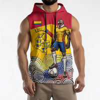 Personalized Colombia Football Sleeveless Hoodie Vulture Mascot Sombrero Vueltiao Map