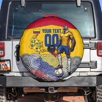 Personalized Colombia Football Spare Tire Cover Vulture Mascot Sombrero Vueltiao Map