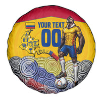 Personalized Colombia Football Spare Tire Cover Vulture Mascot Sombrero Vueltiao Map