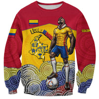 Personalized Colombia Football Sweatshirt Vulture Mascot Sombrero Vueltiao Map