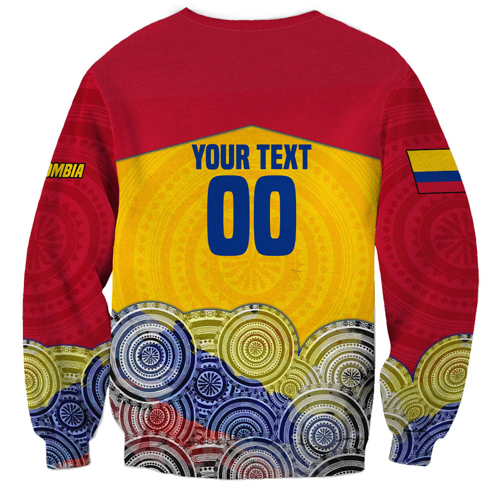 Personalized Colombia Football Sweatshirt Vulture Mascot Sombrero Vueltiao Map