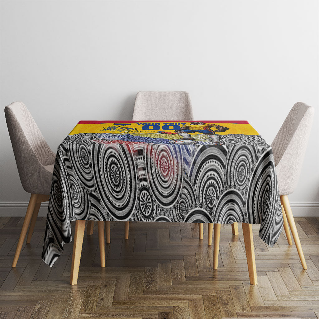 Personalized Colombia Football Tablecloth Vulture Mascot Sombrero Vueltiao Map