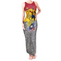 Personalized Colombia Football Tank Maxi Dress Vulture Mascot Sombrero Vueltiao Map