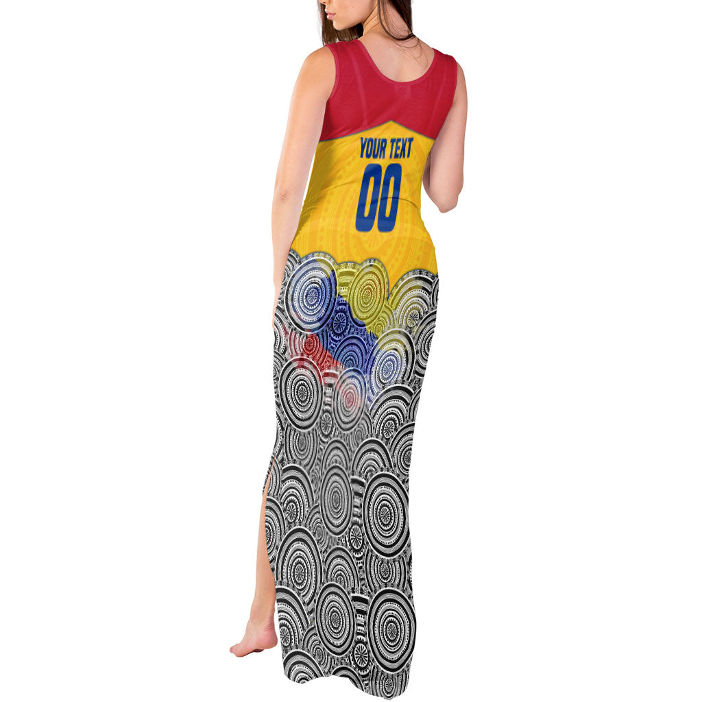 Personalized Colombia Football Tank Maxi Dress Vulture Mascot Sombrero Vueltiao Map