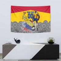 Personalized Colombia Football Tapestry Vulture Mascot Sombrero Vueltiao Map