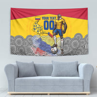 Personalized Colombia Football Tapestry Vulture Mascot Sombrero Vueltiao Map