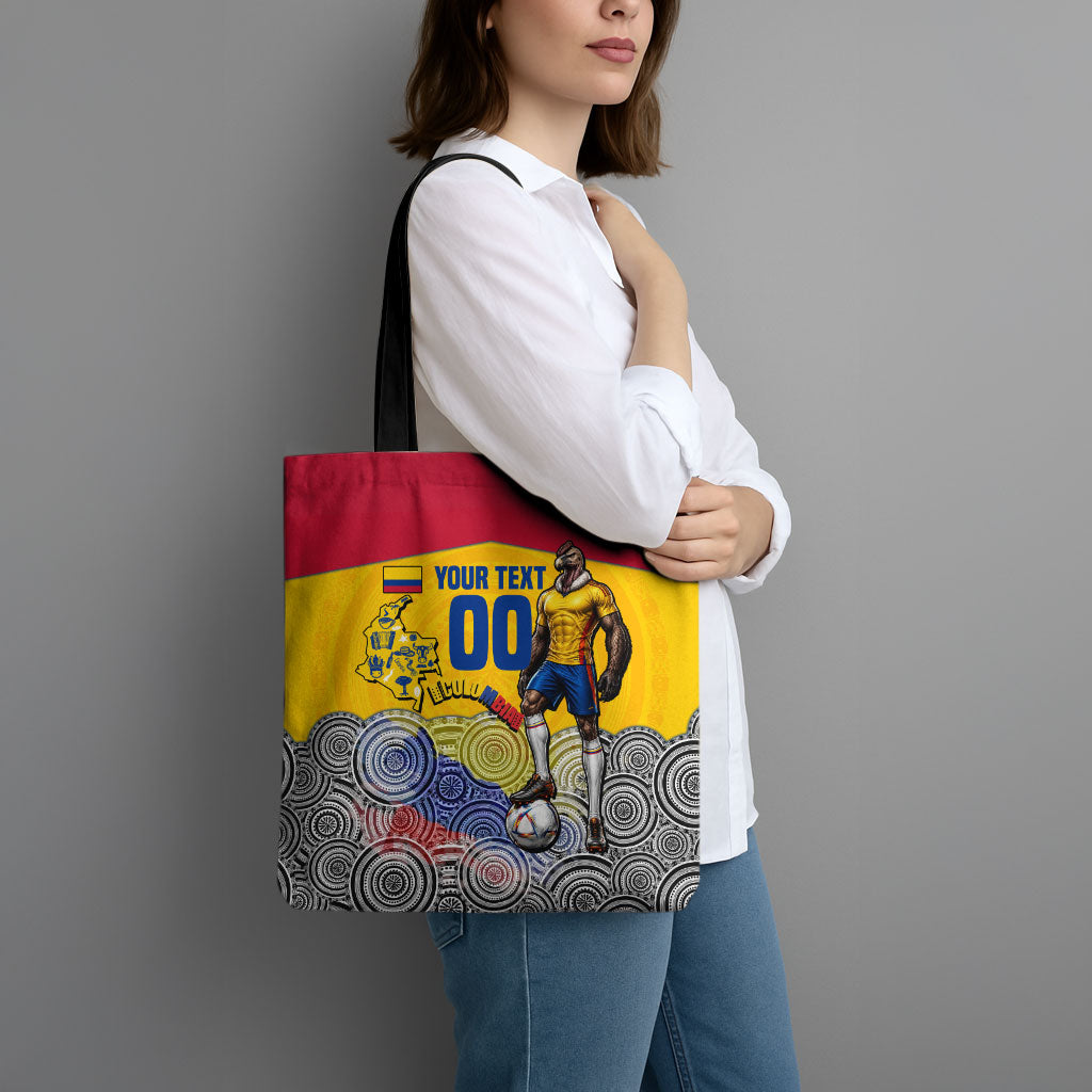 Personalized Colombia Football Tote Bag Vulture Mascot Sombrero Vueltiao Map