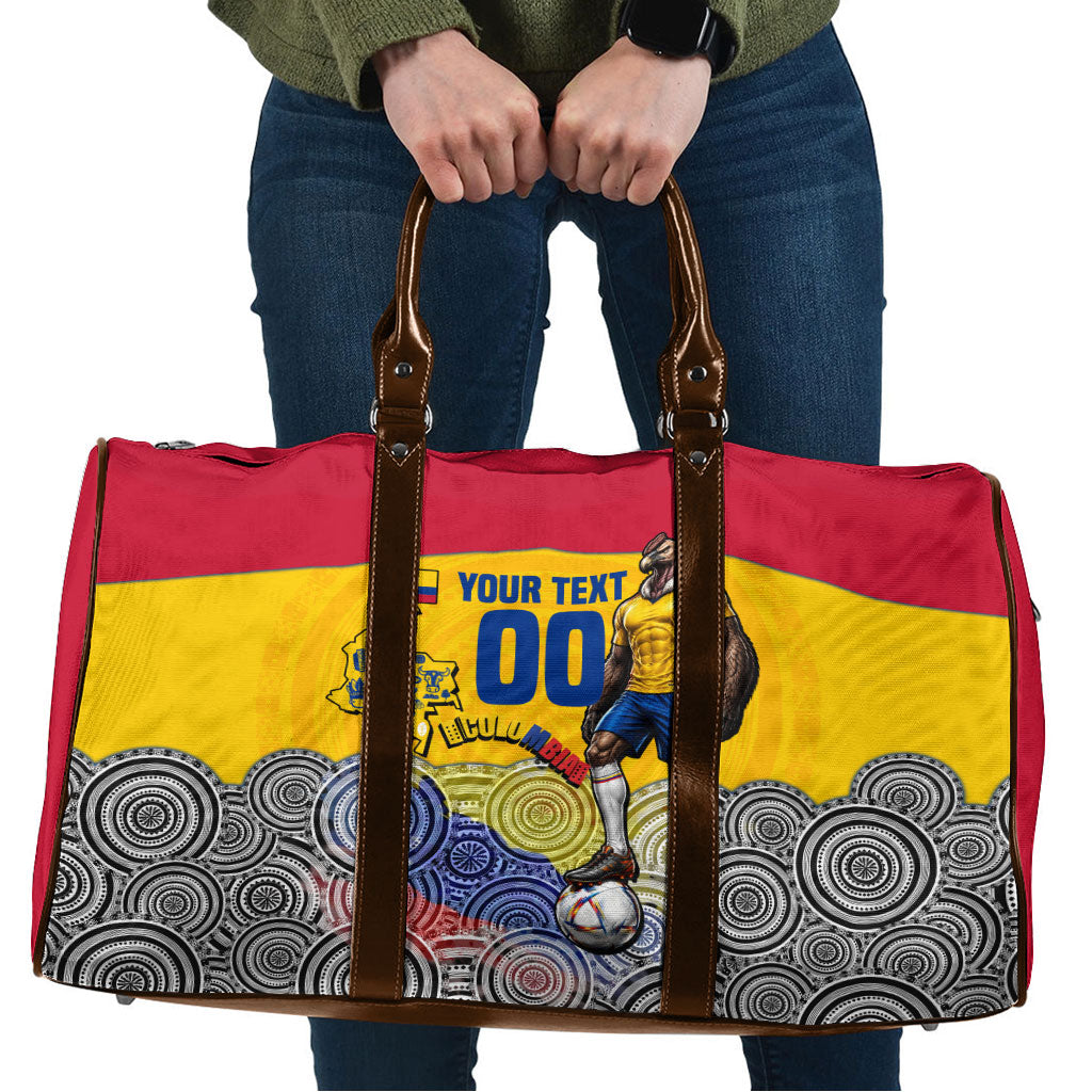 Personalized Colombia Football Travel Bag Vulture Mascot Sombrero Vueltiao Map