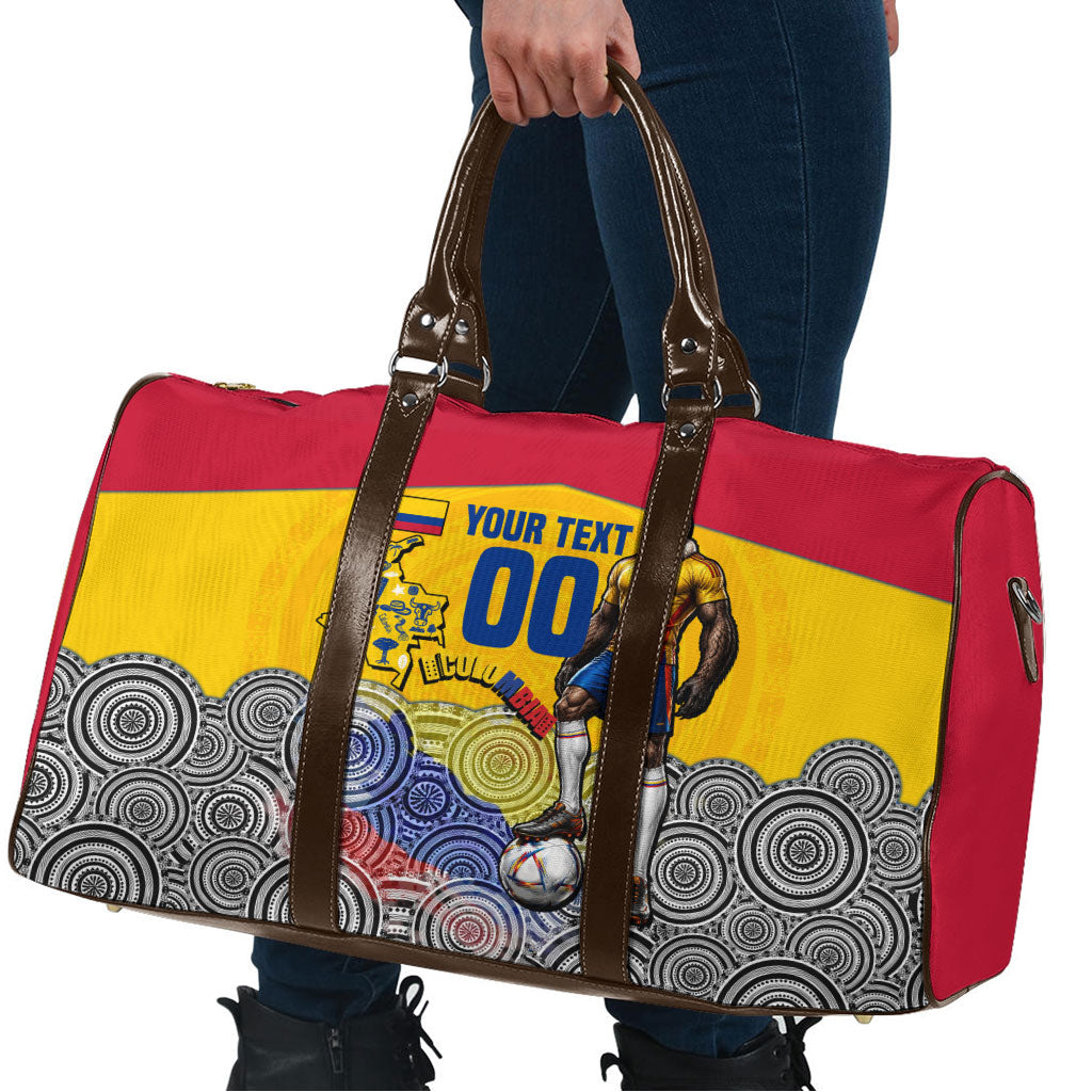 Personalized Colombia Football Travel Bag Vulture Mascot Sombrero Vueltiao Map