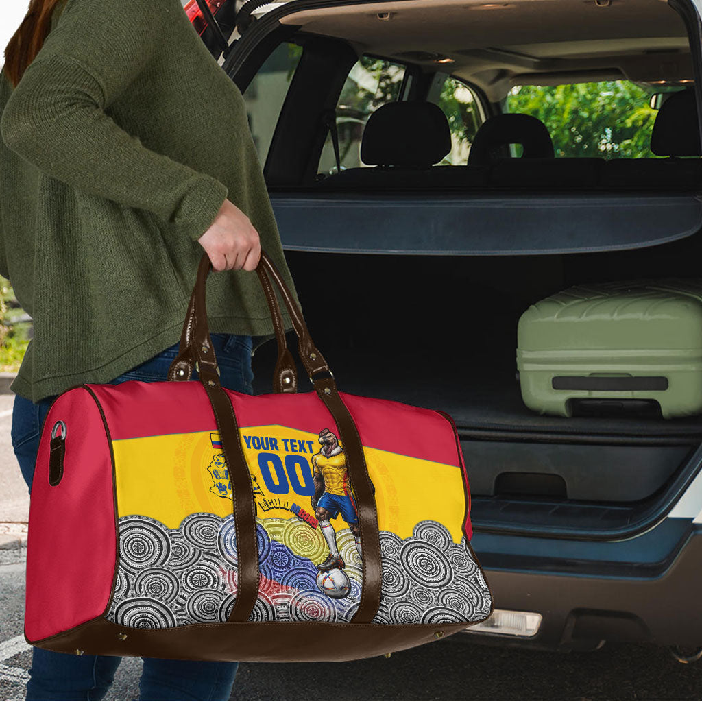 Personalized Colombia Football Travel Bag Vulture Mascot Sombrero Vueltiao Map