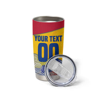 Personalized Colombia Football Tumbler Cup Vulture Mascot Sombrero Vueltiao Map