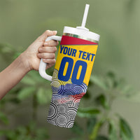 Personalized Colombia Football Tumbler With Handle Vulture Mascot Sombrero Vueltiao Map