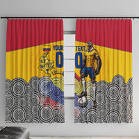 Personalized Colombia Football Window Curtain Vulture Mascot Sombrero Vueltiao Map