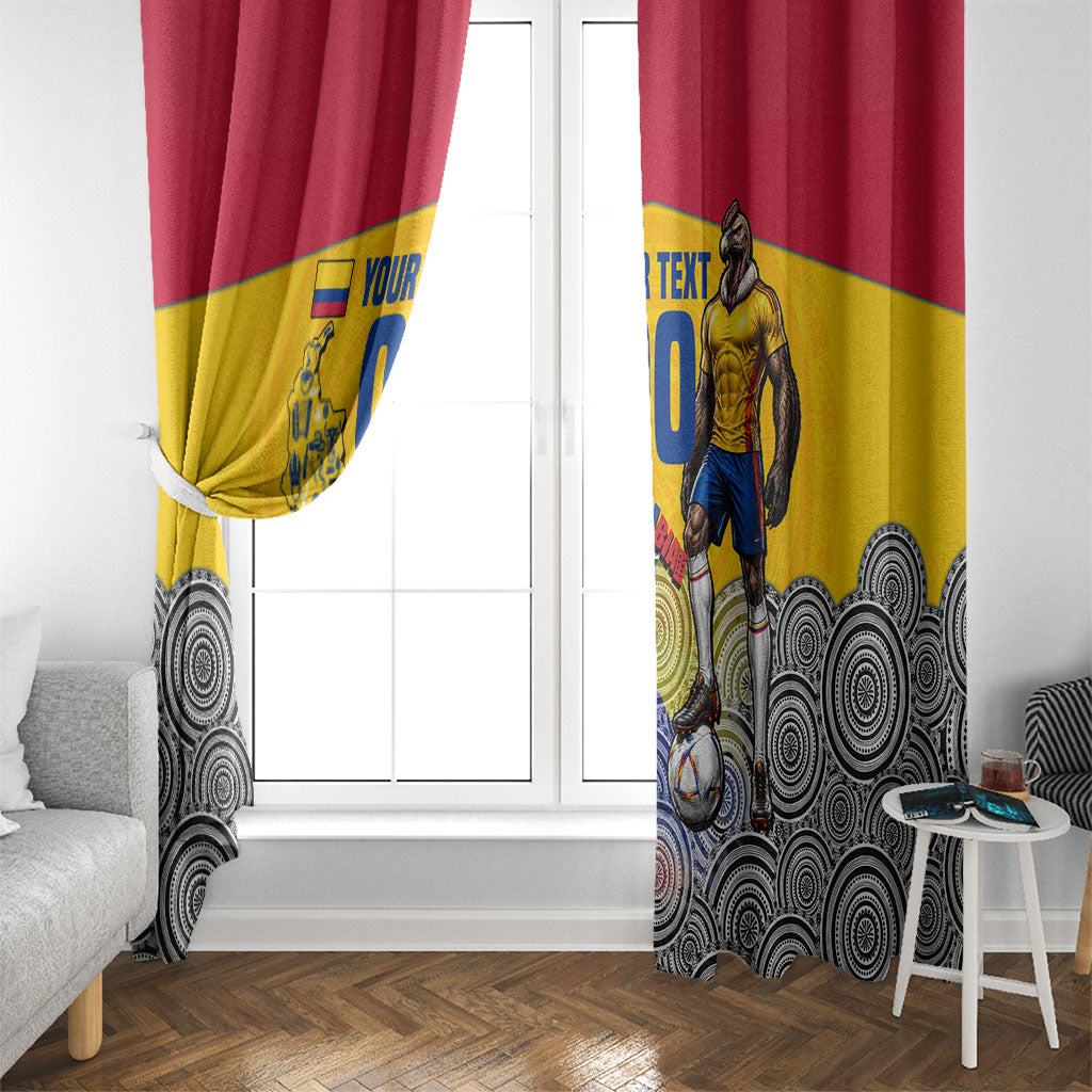 Personalized Colombia Football Window Curtain Vulture Mascot Sombrero Vueltiao Map