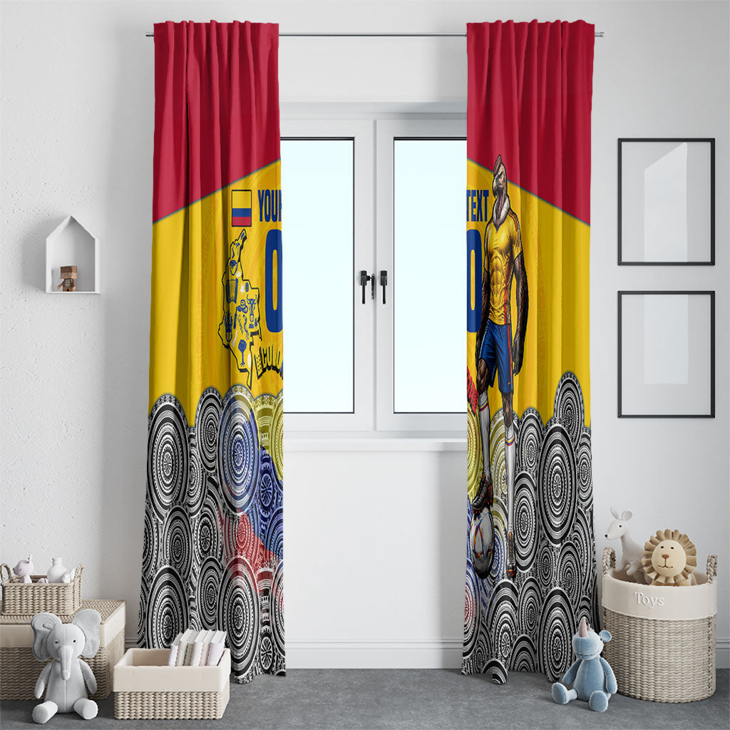Personalized Colombia Football Window Curtain Vulture Mascot Sombrero Vueltiao Map