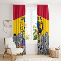 Personalized Colombia Football Window Curtain Vulture Mascot Sombrero Vueltiao Map