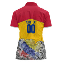 Personalized Colombia Football Women Polo Shirt Vulture Mascot Sombrero Vueltiao Map