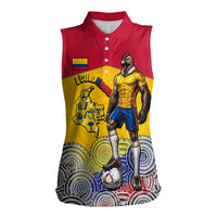Personalized Colombia Football Women Sleeveless Polo Shirt Vulture Mascot Sombrero Vueltiao Map