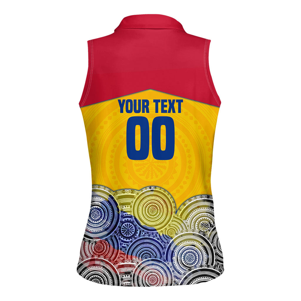 Personalized Colombia Football Women Sleeveless Polo Shirt Vulture Mascot Sombrero Vueltiao Map