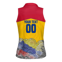 Personalized Colombia Football Women Sleeveless Polo Shirt Vulture Mascot Sombrero Vueltiao Map