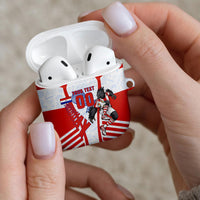 Personalized Paraguay Soccer AirPods Case Harpy Eagle Mascot Football Flag