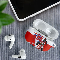 Personalized Paraguay Soccer AirPods Case Harpy Eagle Mascot Football Flag