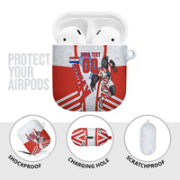Personalized Paraguay Soccer AirPods Case Harpy Eagle Mascot Football Flag