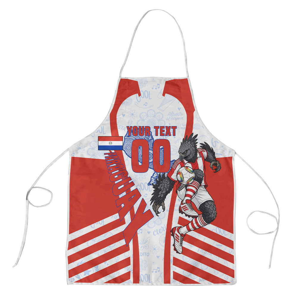 Personalized Paraguay Soccer Apron Harpy Eagle Mascot Football Flag