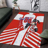 Personalized Paraguay Soccer Area Rug Harpy Eagle Mascot Football Flag