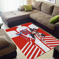 Personalized Paraguay Soccer Area Rug Harpy Eagle Mascot Football Flag