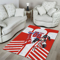 Personalized Paraguay Soccer Area Rug Harpy Eagle Mascot Football Flag