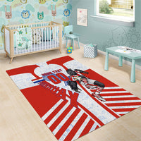 Personalized Paraguay Soccer Area Rug Harpy Eagle Mascot Football Flag