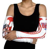 Personalized Paraguay Soccer Arm Sleeves Harpy Eagle Mascot Football Flag