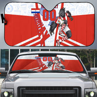 Personalized Paraguay Soccer Auto Sun Shade Harpy Eagle Mascot Football Flag