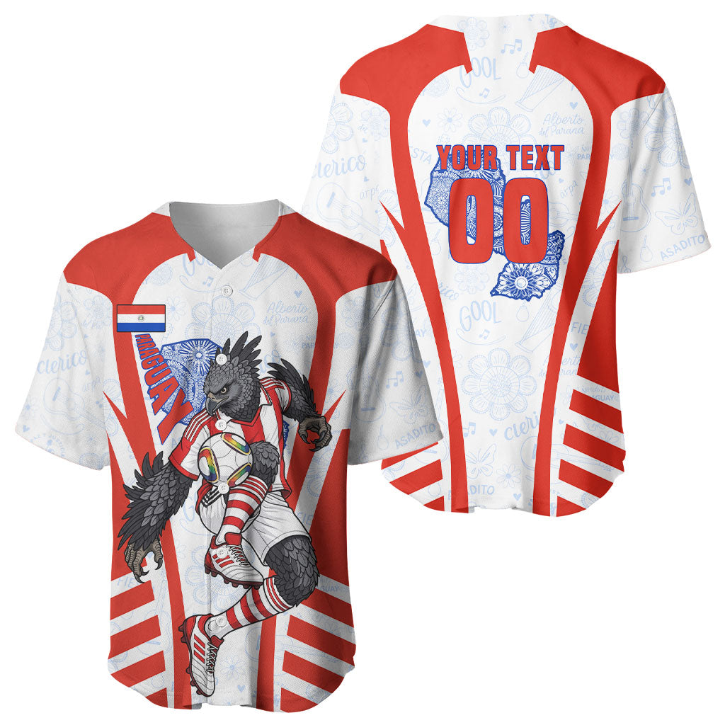 Personalized Paraguay Soccer Baseball Jersey Harpy Eagle Mascot Football Flag