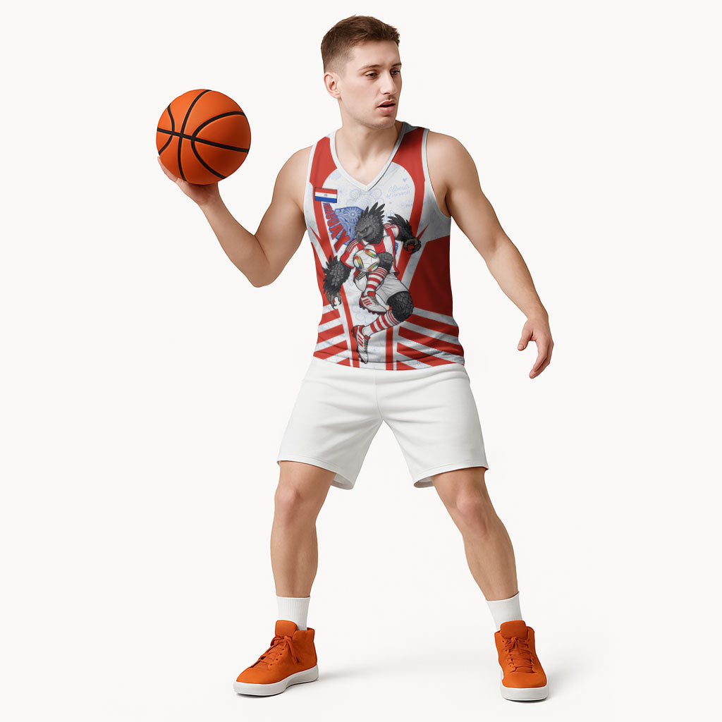 Personalized Paraguay Soccer Basketball Jersey Harpy Eagle Mascot Football Flag
