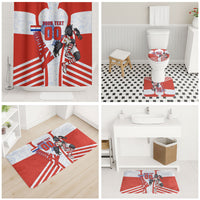 Personalized Paraguay Soccer Bathroom Set Harpy Eagle Mascot Football Flag